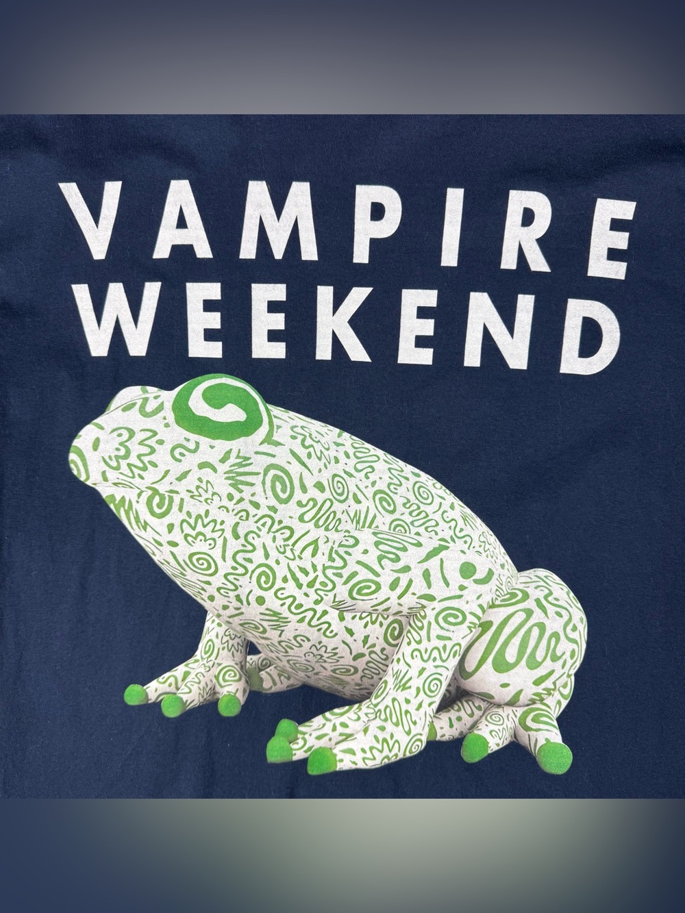 Vampire Weekend T-Shirt Size Large Gildan Indie Rock Pop Music Tour Tee Frog